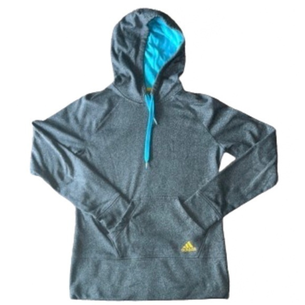 Adidas Ultimate Hoodie charcoal gray hooded sweatshirt size M